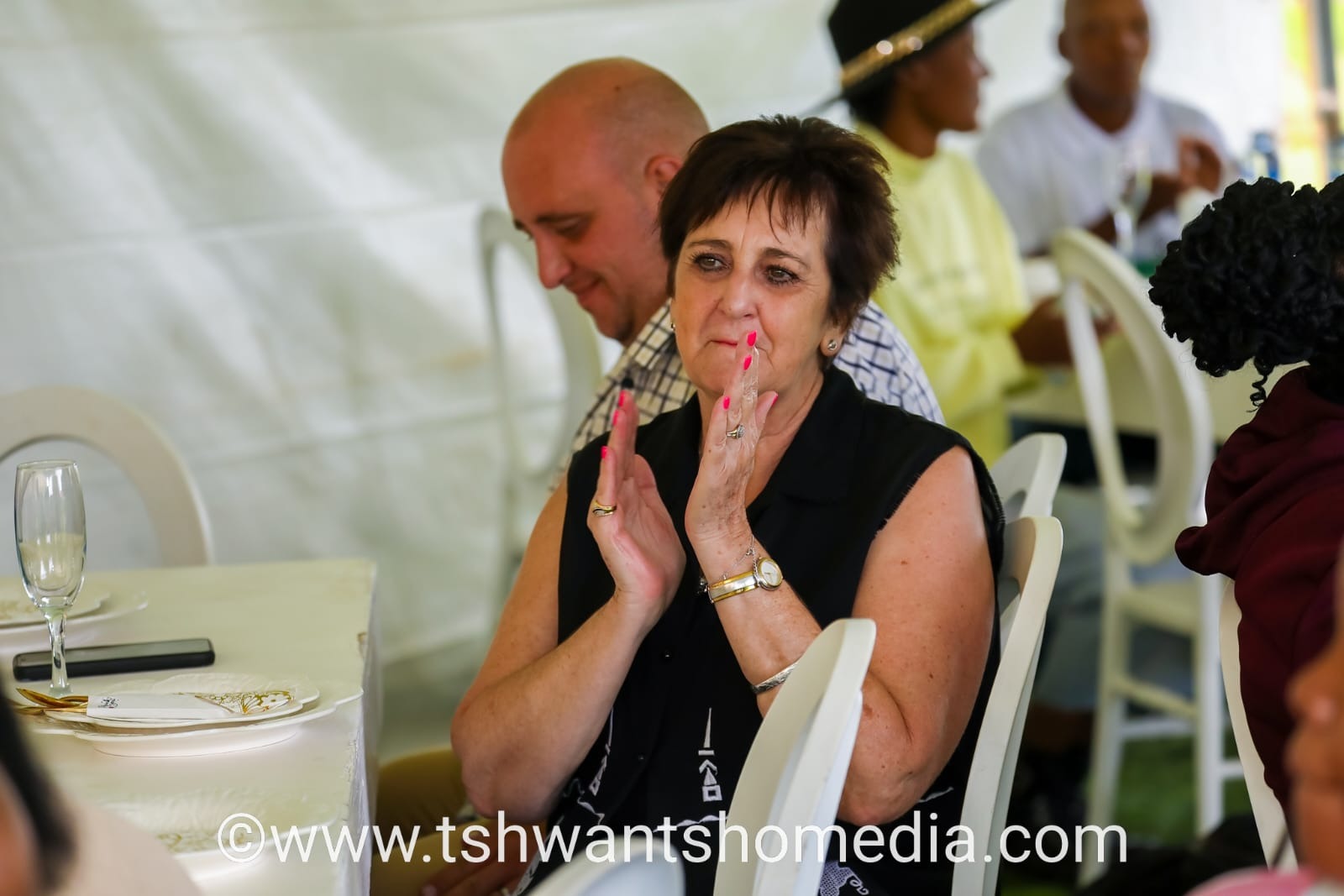 Woman clapping