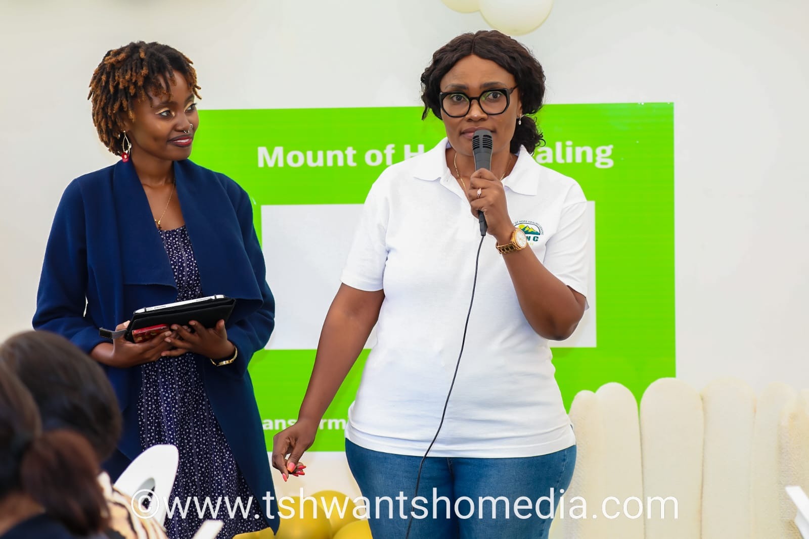 Woman speaking passionately